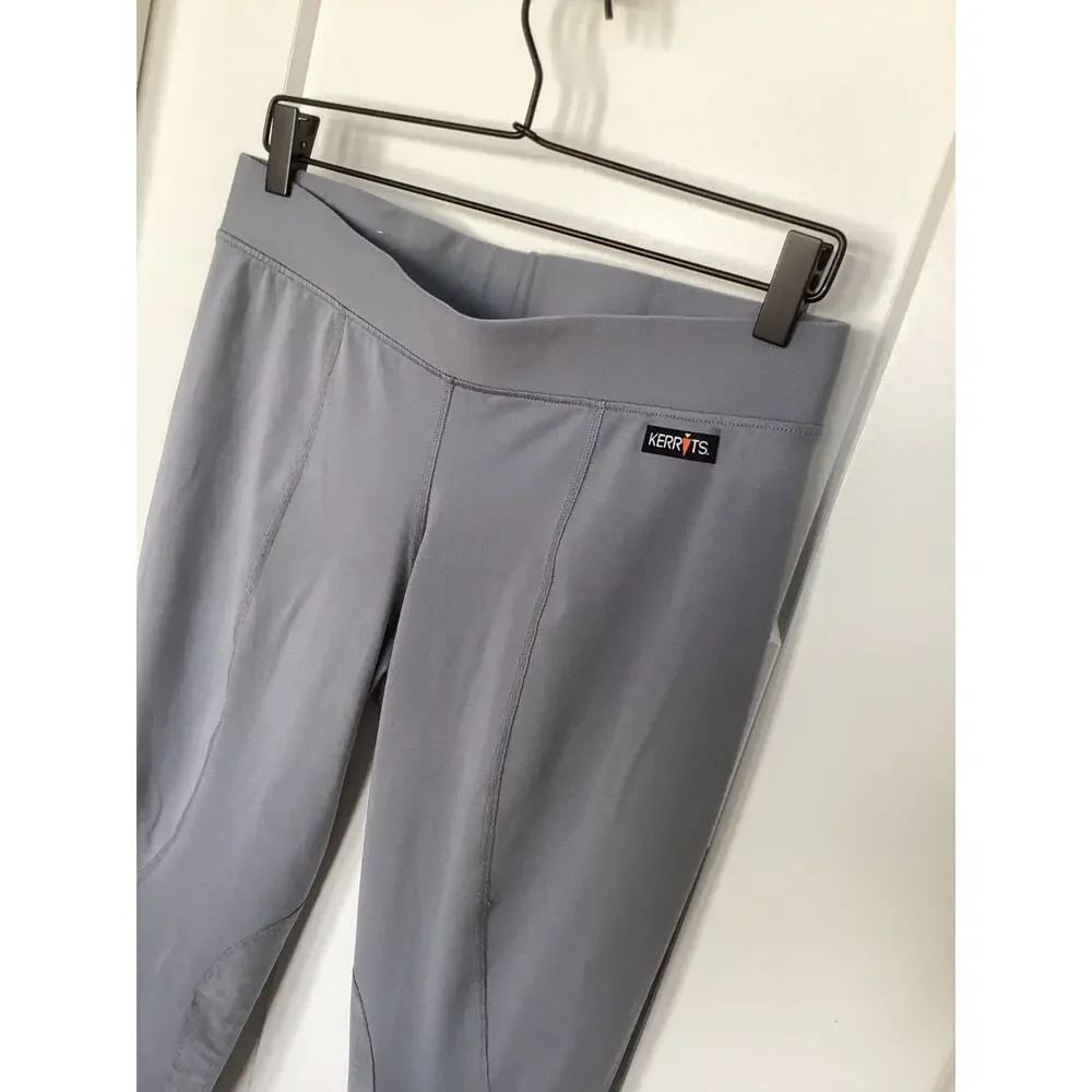 Kerrits Gray XL Flow Rise Knee Patch Lightweight Riding Tights‎ equestrian